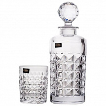 Набор для питья Crystalite Bohemia "Diamond", на 6 персон, 7 предметов, 230 мл