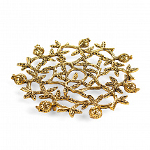 Подставка под горячее 22см."Grazia" золотая