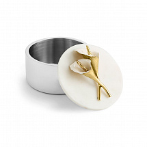 Шкатулка Michael Aram "Calla Lily", 11 см, мрамор