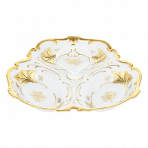 Менажница 25см."Кленовый лист белый"